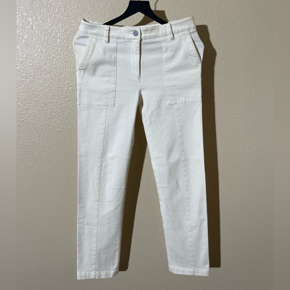 Elegant Cream Straight Leg Women's Pants - Picture 1 of 6